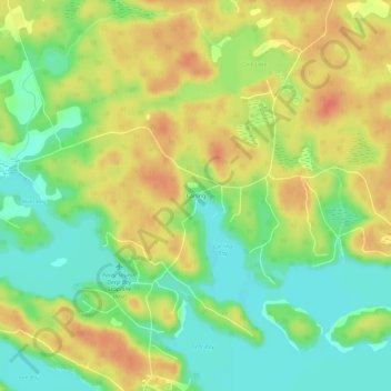 Mapa topográfico Carling, altitud, relieve