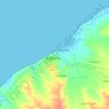 Mapa topográfico Riohacha, altitud, relieve