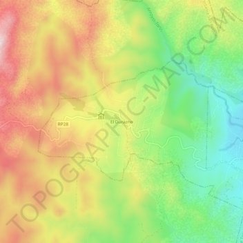 Mapa topográfico El Durazno, altitud, relieve