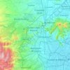 Mapa topográfico Atizapán de Zaragoza, altitud, relieve