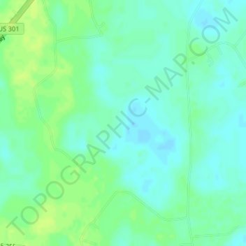 Mapa topográfico Brunston Swamp, altitud, relieve