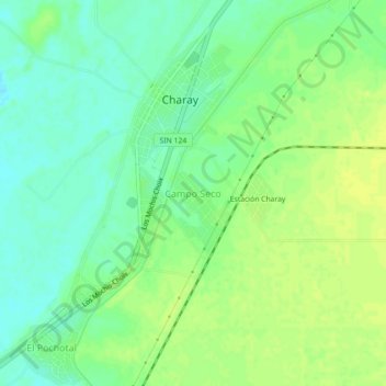 Mapa topográfico Campo Seco, altitud, relieve