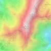 Mapa topográfico Watzmann-Südspitze, altitud, relieve