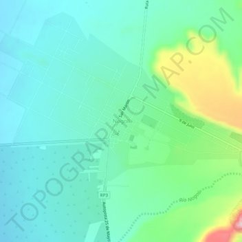 Mapa topográfico Nogolí, altitud, relieve