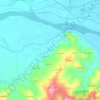 Mapa topográfico Siberia, altitud, relieve