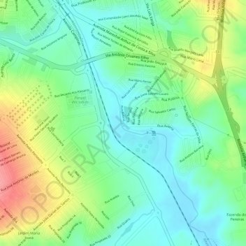 Mapa topográfico Alagamento / Inundação, altitud, relieve