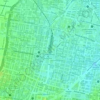 Mapa topográfico Forum Buenavista, altitud, relieve
