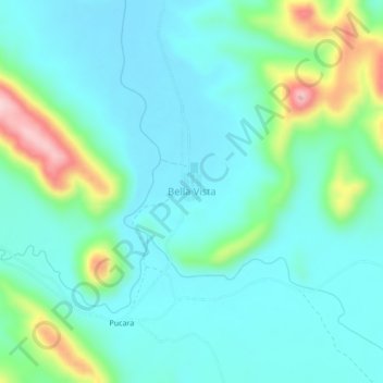 Mapa topográfico Bella Vista, altitud, relieve