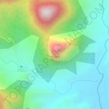 Mapa topográfico Pedra Bicuda Grande, altitud, relieve