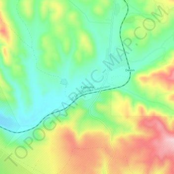 Mapa topográfico Casmalia, altitud, relieve