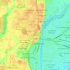 Mapa topográfico Barrio "KENNEDY", altitud, relieve