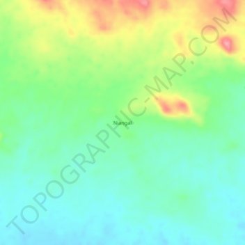 Mapa topográfico Niangal, altitud, relieve