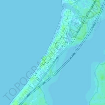Mapa topográfico La Boquilla, altitud, relieve