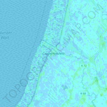 Mapa topográfico Cappel-Neufeld, altitud, relieve