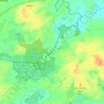 Mapa topográfico Glasholz, altitud, relieve