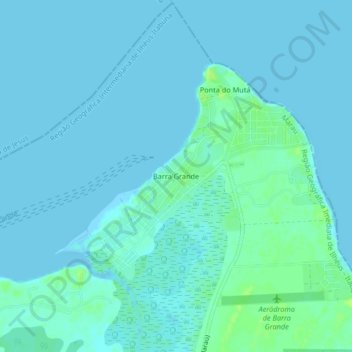 Mapa topográfico Barra Grande, altitud, relieve