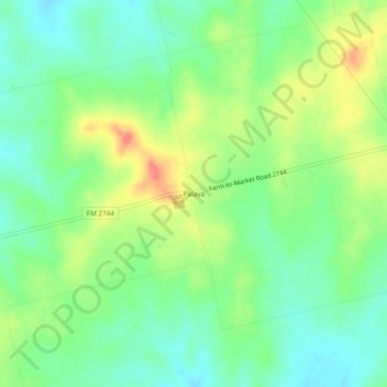 Mapa topográfico Palava, altitud, relieve