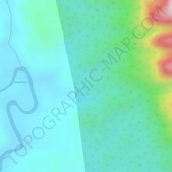 Mapa topográfico Serrania De Baudo, altitud, relieve