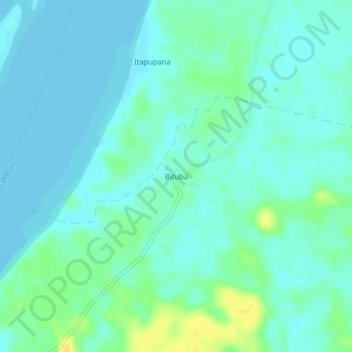 Mapa topográfico Bituba, altitud, relieve