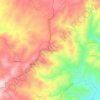 Mapa topográfico Fonte Longa, altitud, relieve