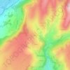 Mapa topográfico Morèze, altitud, relieve