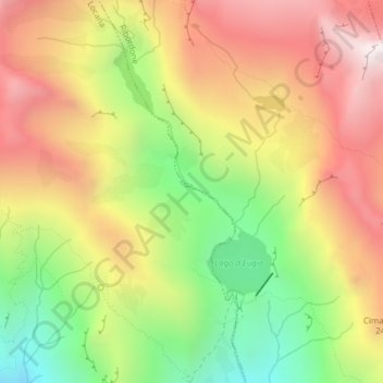 Mapa topográfico Alpe Savolere, altitud, relieve
