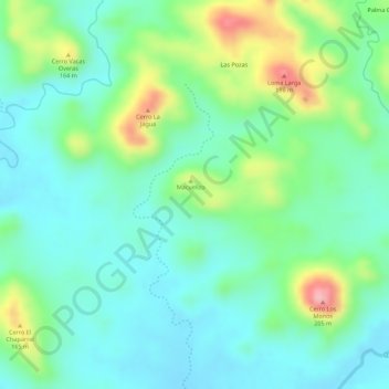 Mapa topográfico Macuelizo, altitud, relieve