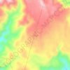 Mapa topográfico El Cuje, altitud, relieve