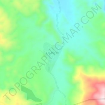 Mapa topográfico Lacandón, altitud, relieve