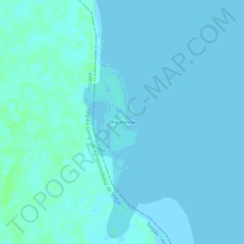 Mapa topográfico Ilha Vitória, altitud, relieve