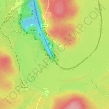 Mapa topográfico Cataratas del Iguazú, altitud, relieve