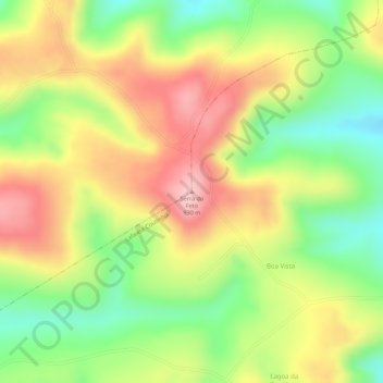 Mapa topográfico Serra do Feto, altitud, relieve
