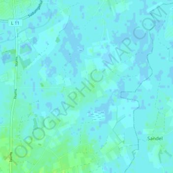 Mapa topográfico Burmönken, altitud, relieve