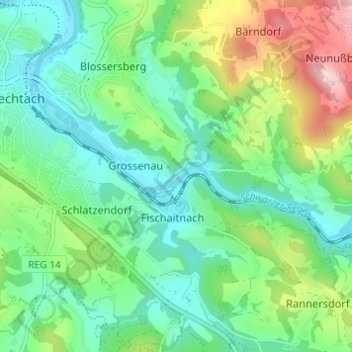 Mapa topográfico Schwalstein, altitud, relieve