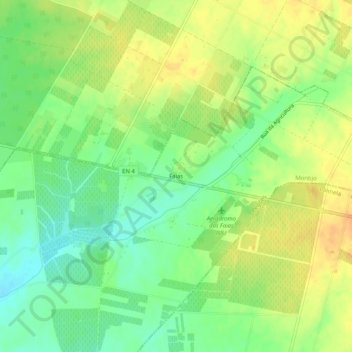 Mapa topográfico Faias, altitud, relieve