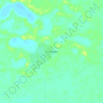 Mapa topográfico Porto Alegre, altitud, relieve