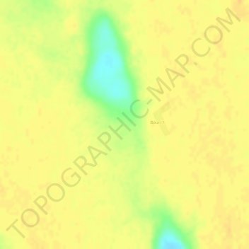 Mapa topográfico Baude, altitud, relieve