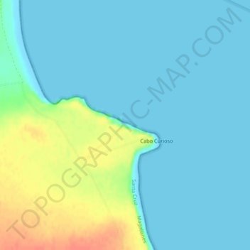 Mapa topográfico La Loberia, altitud, relieve
