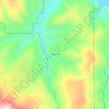 Mapa topográfico Carterville, altitud, relieve