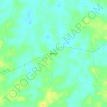 Mapa topográfico Bonfim, altitud, relieve