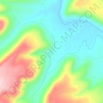 Mapa topográfico Big Creek Ranch, altitud, relieve