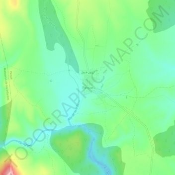 Mapa topográfico Peque, altitud, relieve