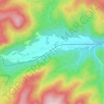 Mapa topográfico Tolland, altitud, relieve