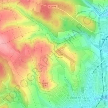 Mapa topográfico Eisernes Tor, altitud, relieve