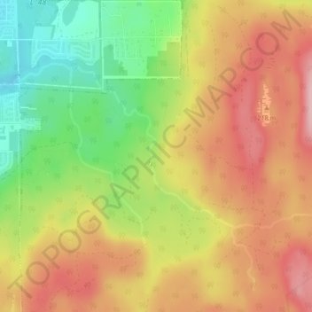 Mapa topográfico Dry Creek Valley, altitud, relieve