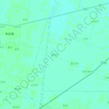 Mapa topográfico 李庄村, altitud, relieve
