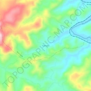 Mapa topográfico Canoas, altitud, relieve