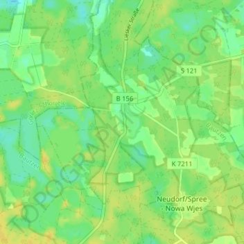 Mapa topográfico Lieske, altitud, relieve