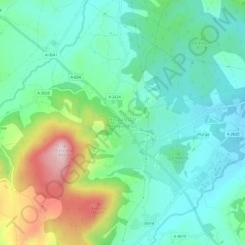 Mapa topográfico Respaldiza, altitud, relieve
