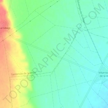 Mapa topográfico Robledo, altitud, relieve